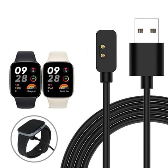 ładowarka kabel do Xiaomi Redmi Watch 3 / 3 Active / 2 Lite / Mi band 7 PRO czarna Bestphone
