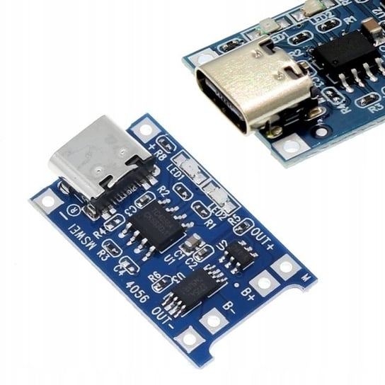 ŁADOWARKA LI-ION TP4056 USB C USB-C Z ZABEZPIECZENIEM 5V 1A ZABEZPIECZENIE Rosfix