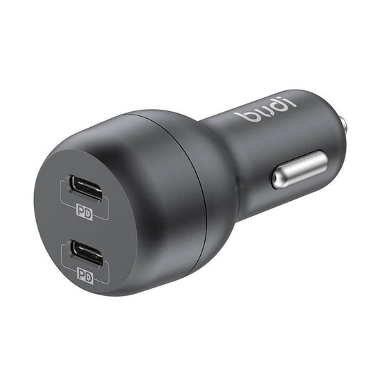 Ładowarka samochodowa Budi, 2x USB-C, 40W, PD (czarna) Budi