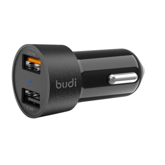 Ładowarka samochodowa BUDI, 3A/2.4A/2A/1.5A, 2 x USB Budi