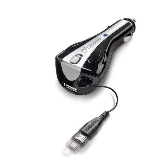 Ładowarka samochodowa CELLULAR LINE Micro USB + gniazdo USB CELLULAR LINE