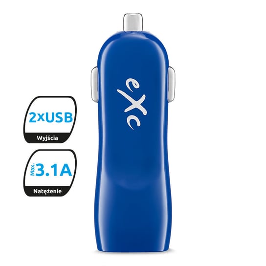 Ładowarka samochodowa EXC Shine, 3.1 A, 2 x USB EXC