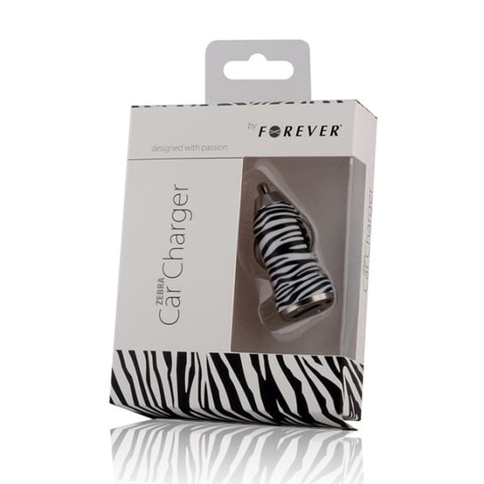 Ładowarka samochodowa FOREVER Style Zebra z kablem do iPhone 5/5c/5s, 1 A Forever