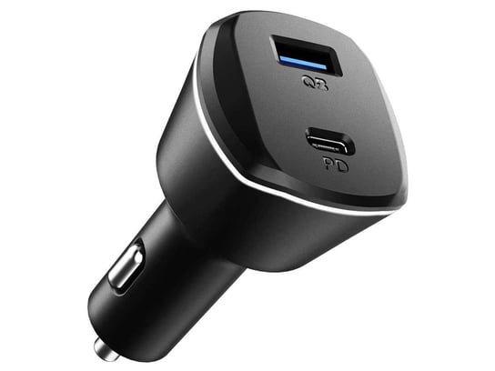 Ładowarka samochodowa Spigen USB + USB-C PC1800 QC 3.0 PD 30W Black Spigen