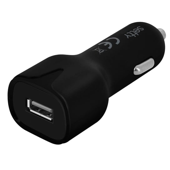 Ładowarka samochodowa USB 2.4A z szybkim ładowaniem 1m Kabel Micro-USB Setty Black Setty