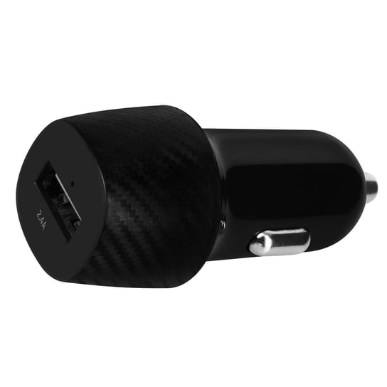 Ładowarka samochodowa USB Power 12W Carbon Finish Kompaktowa konstrukcja Czarna Avizar