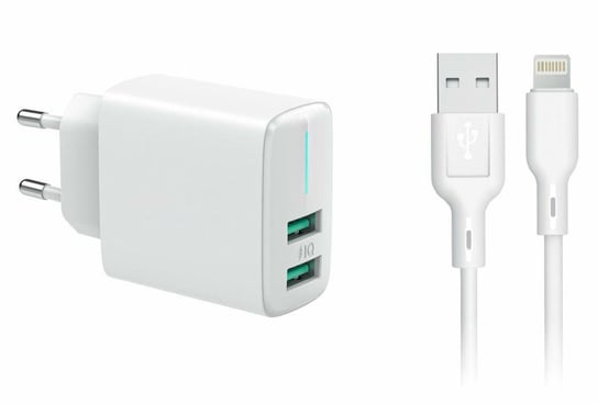 Ładowarka Sieciowa 2x USB 3,4A + kabel iPhone 1m carcommerce