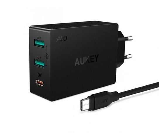 Ładowarka sieciowa AUKEY PA-Y4 Quick Charge 3.0, 2xUSB, USB-C Aukey