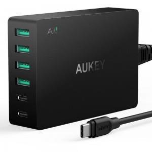 Ładowarka sieciowa AUKEY PA-Y6 Quick Charge 3.0, 4xUSB, 2xUSB-C Aukey