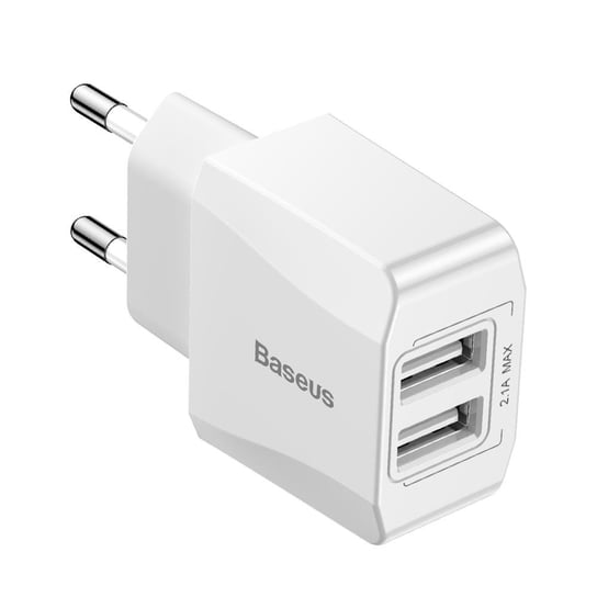 Ładowarka sieciowa BASEUS Mini Dual-U, 2.1 A, 2 x USB Baseus