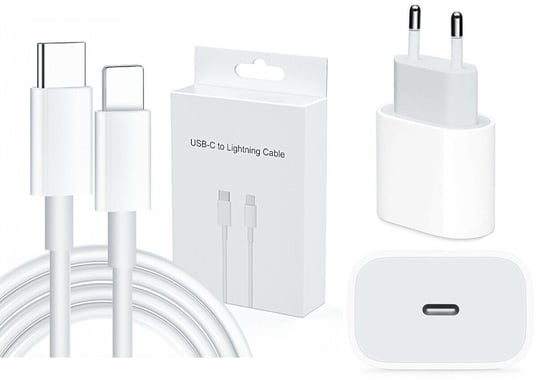Ładowarka Sieciowa Do Apple Iphone 20W + Kabel Lightning Usb-C Tradebit
