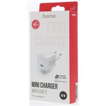 Ładowarka sieciowa HAMA Mini Power Delivery/Qualcomm, 20 W, biała Hama