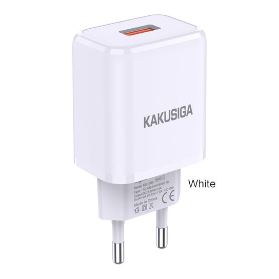 Ładowarka Sieciowa Kakusiga KSC-916 QC3.0 18W USB WHITE Kakusiga