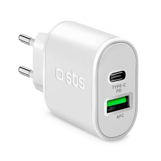 Ładowarka Sieciowa SBS PD 1xUSB 1xUSB-C 20W biała SBS