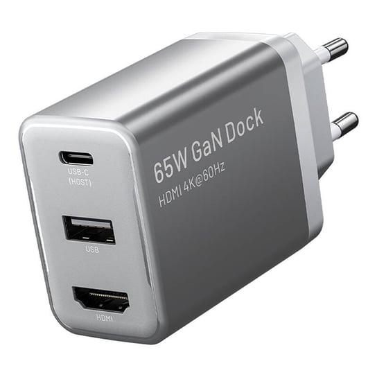 Ładowarka sieciowa Vention FJAH0-EU USB(C+A)+HDMI GaN (60W/5W/4K@60Hz) (szara) Vention