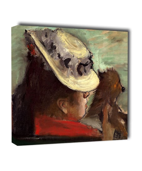 Lady with a Dog, Edgar Degas - obraz na płótnie 30x30 cm Galeria Plakatu