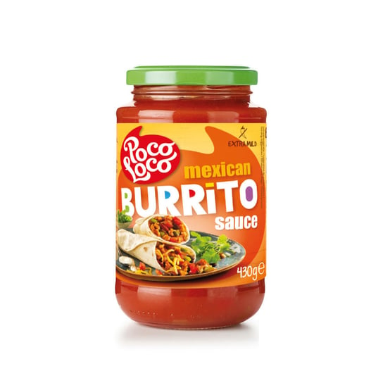 Łagodny Sos Pomidorowy do Meksykańskiego Burrito z Fasolą i Papryką "Mexican Burrito Sauce | Extra Mild" 430g PocoLoco [Kraj pochodzenia: Belgia] Poco Loco