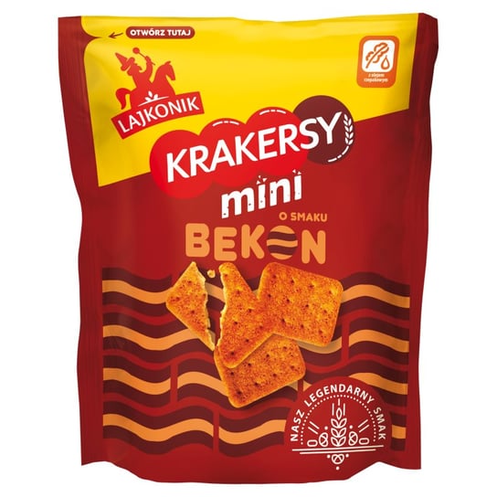 Lajkonik Krakersy mini o smaku bekon 100 g Inna marka