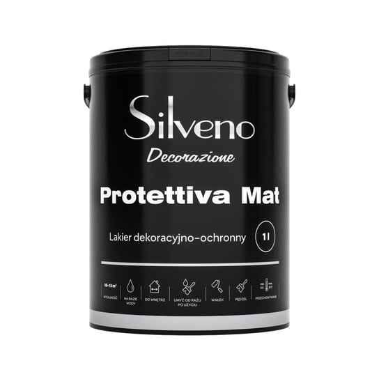 Lakier Dekoracyjno-Ochronny Decorazione Protettiva Mat 1L Silveno Inna marka