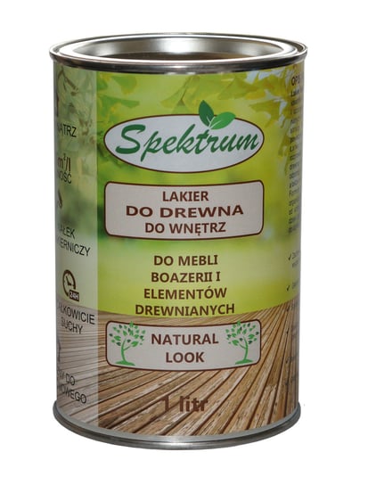 Lakier do drewna bezbarwny, głęboko matowy SPEKTRUM 1 litr "Natural Look" Spektrum