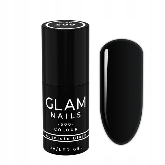 Lakier hybrydowy Glam Nails 500 Absolute Black 6ml Inna marka