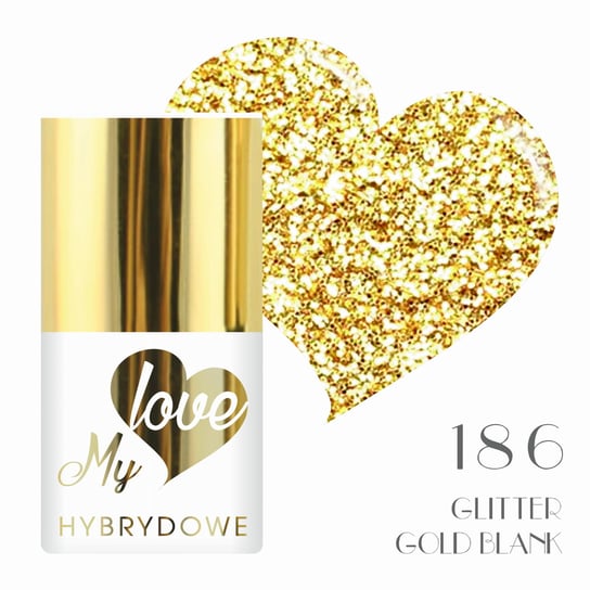 Lakier Hybrydowy Mylove UV/Led 186 Gold Blank SUNFLOWER