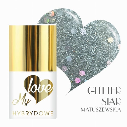 Lakier Hybrydowy Mylove UV/Led Glitter Star 834 SUNFLOWER