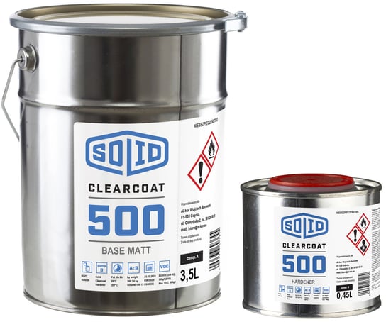 Lakier poliuretanowy SOLID Clearcoat 500 3,95l mat Solid Paint