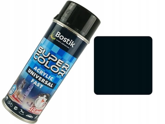 Lakier w sprayu uniwersalny Super Color 400 ml czarny połysk Bostik