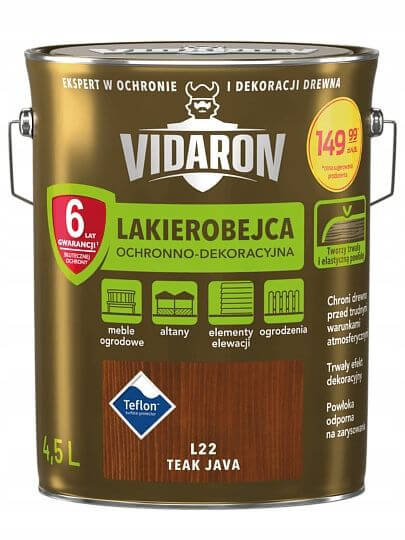 Lakierobejca Teak Java L22 4,5L Vidaron VIDARON