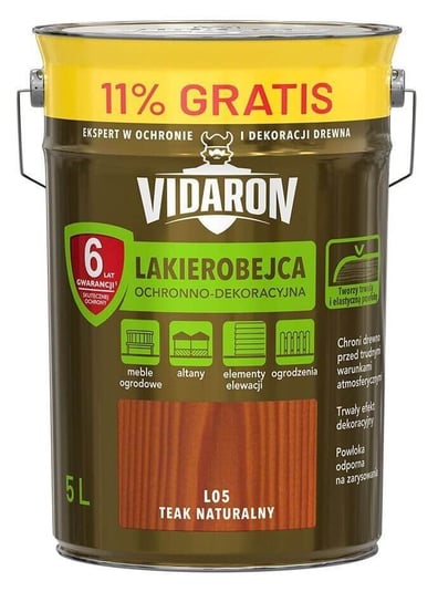 Lakierobejca Teak Naturalny L05 5 L Vidaron Inna marka