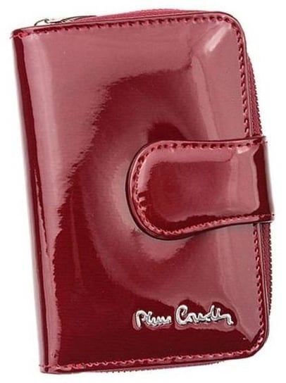 Lakierowany, pionowy portfel damski ze skóry naturalnej — Pierre Cardin Pierre Cardin