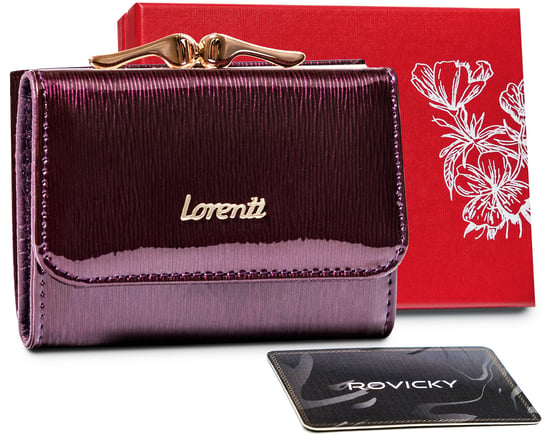 Lakierowany portfel damski z systemem RFID Protect — Lorenti Lorenti