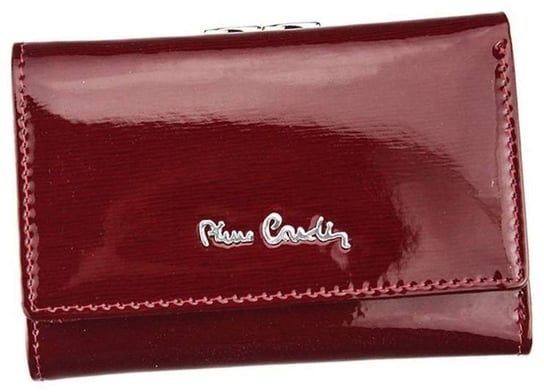 Lakierowany portfel ze skóry naturalnej z portmonetką na bigiel — Pierre Cardin Pierre Cardin