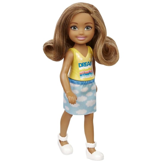Lalka Barbie Chelsea i przyjaciele Mała lalka Żółto-niebieski strój/Brązowe włosy Mattel