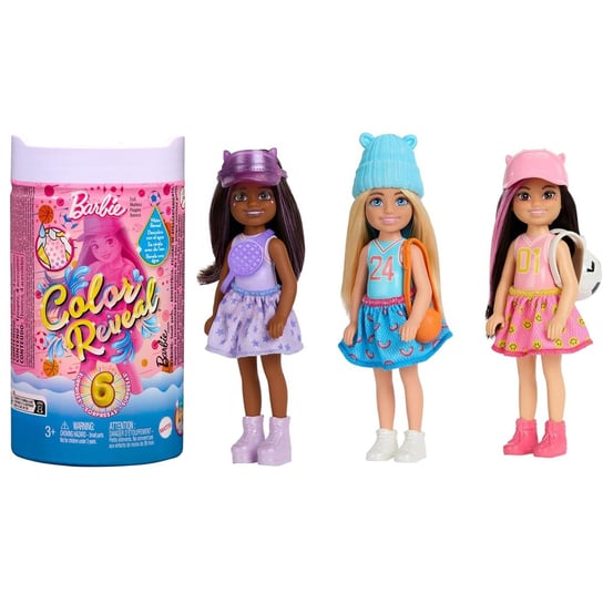Lalka Barbie Color Reveal Seria sportowa, niespodzianka Barbie