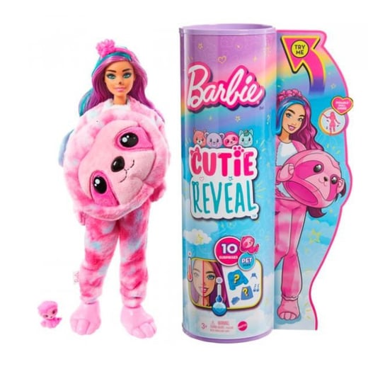 Lalka Barbie Cutie Reveal Leniwiec Seria 2 Kraina Fantazji Mattel