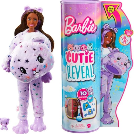 Lalka Barbie Cutie Reveal Miś - Seria 2 Kraina Fantazji Mattel