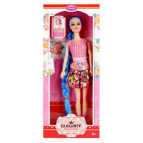 Lalka Barbie Dlugie Włosy  Niebieskie Inna marka