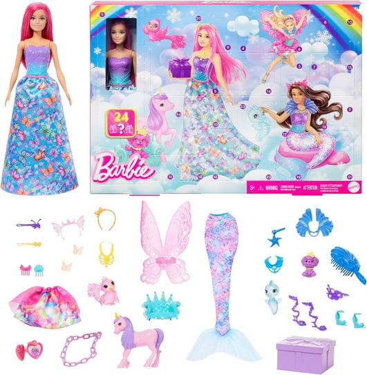 Lalka Barbie Dreamtopia Kalendarz Adwentowy 24 Niespodzianki + Lalka Lhrg90 Mattel