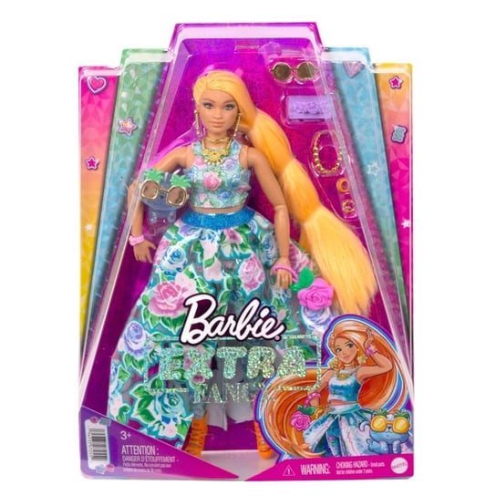 Lalka Barbie Extra Fancy Flower + Brokatowy Kotek Mattel