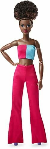 "Lalka Barbie Looks Hjw81 Z Kolorowymi Spodniami I Dzwonami Do Stylizacji" Barbie