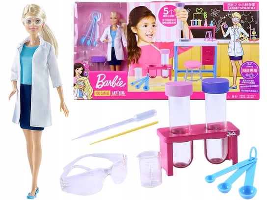 Lalka Barbie Naukowiec Zestaw Laboratorium Chemik Barbie