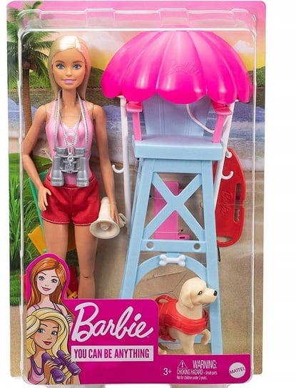 Lalka Barbie Ratowniczka z pieskiem Mattel Barbie