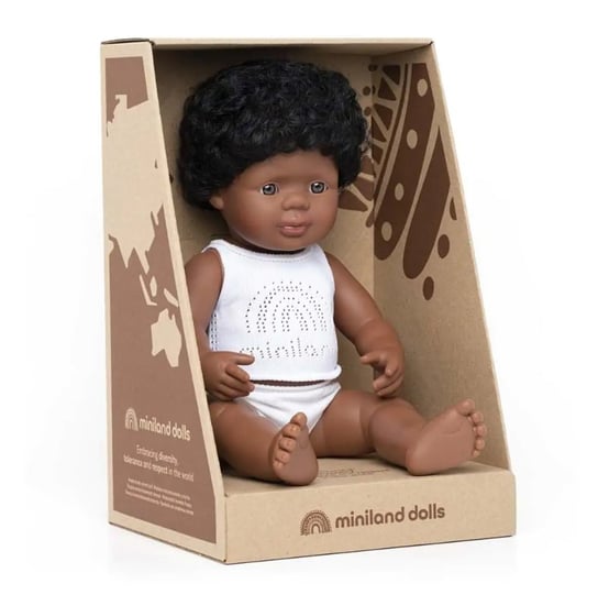 Lalka Miniland Chłopiec Afroamerykanin 38 Cm Miniland