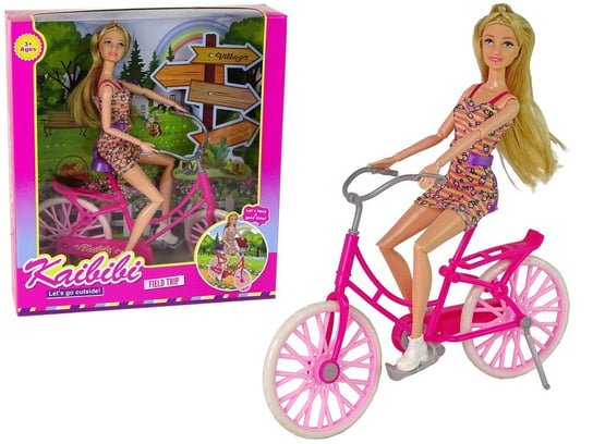 Lalka na Rowerze Różowa Import LEANToys Inna marka