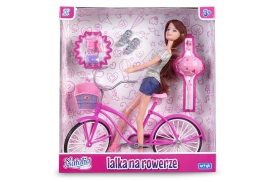 Lalka Natalia na rowerze 29cm 123467 ARTYK Artyk