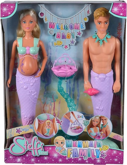 LALKA SYRENKA STEFFI W CIĄŻY KEVIN SIMBA Steffi Love Mermaid Family Simba