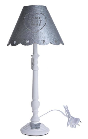 Lampa biała z motylem duża  metalowy klosz home sweet home Inna marka