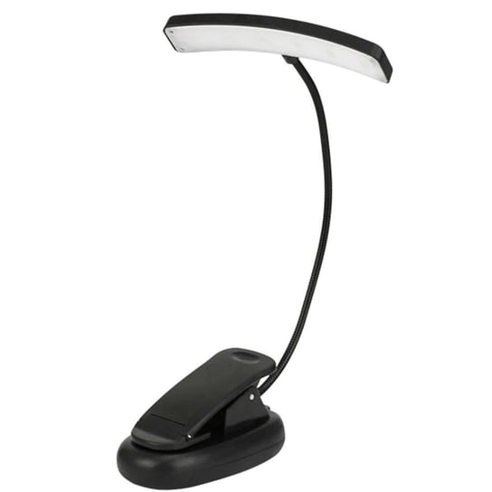 Lampa biurkowa Alogy LED z klipsem do czytania z akumulatorem Czarna Alogy